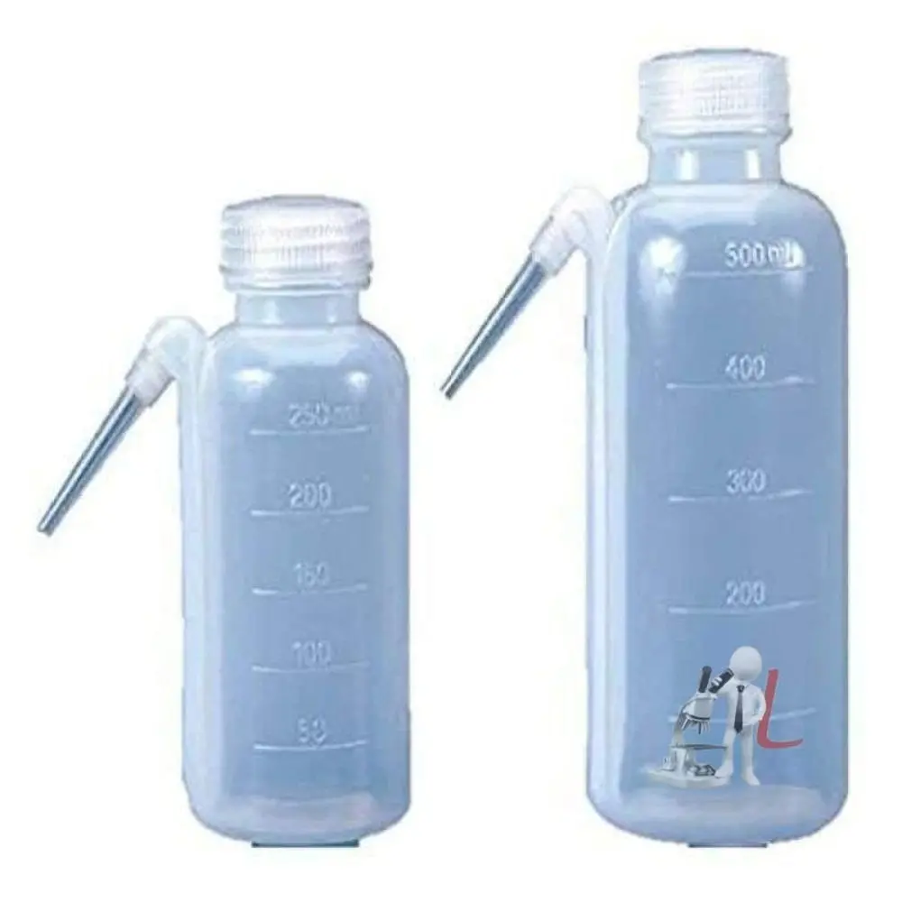 Wash Bottle Chemistry (New Type) Size - 250Ml, White (Pack Of 12) 1